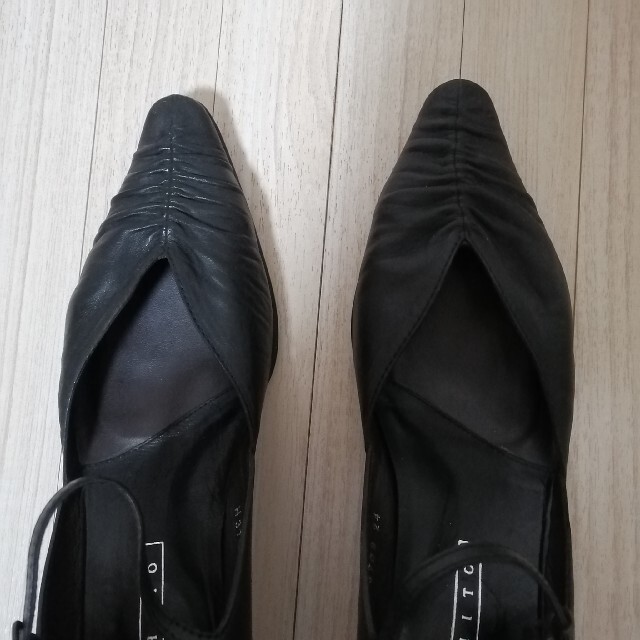Yoshito  天然皮革 日本製　24 パンプス　ヒール　靴　中古 レディースの靴/シューズ(ハイヒール/パンプス)の商品写真