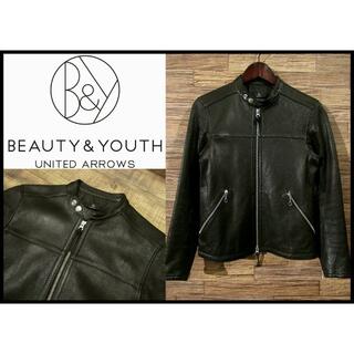 ビューティアンドユースユナイテッドアローズ(BEAUTY&YOUTH UNITED ARROWS)の専用 ビューティー&ユース レザー シングル ライダース ジャケット S(ライダースジャケット)