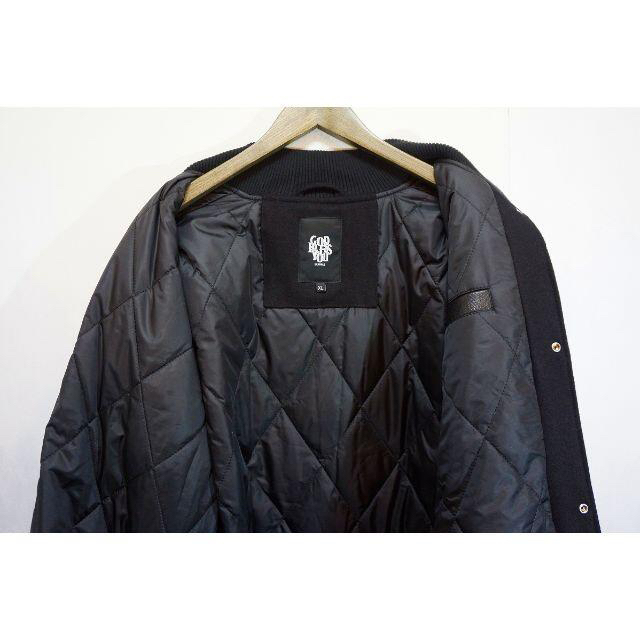 新品21AW GOD BLESS YOU 限定 スタジャン 黒XL 1215L△ 【内祝い