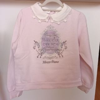 メゾピアノ(mezzo piano)のmezzo piano トレーナー Sサイズ(Tシャツ/カットソー)