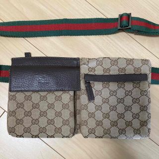 グッチ(Gucci)の【Miki様専用】GUCCI  ggキャンバス ウエストポーチ シェリーライン(ウエストポーチ)