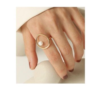 スタージュエリー(STAR JEWELRY)の【人気商品】新品インポート♡ゴールド パール リング 指輪(リング(指輪))