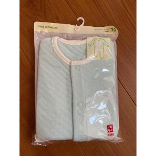 ユニクロ(UNIQLO)のユニクロ　キルトカバーオール　70 水色(カバーオール)