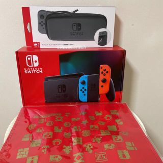 ニンテンドースイッチ(Nintendo Switch)のNintendo Switch＋キャリングケース（画面シート付）(携帯用ゲーム機本体)