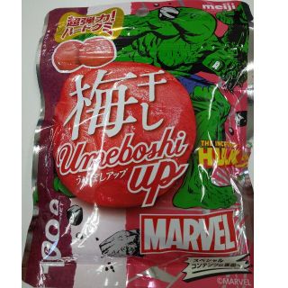 メイジ(明治)の梅干しUP うめぼしアップ 明治 100g MARVELハルクパッケージ 超弾力(菓子/デザート)