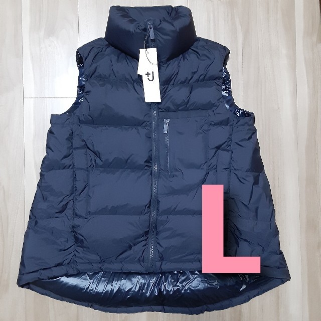 ユニクロ UNIQLO +J ダウンボリュームベスト ネイビー L ユニクロ UNIQLO +J ダウンボリュームベスト ネイビー L