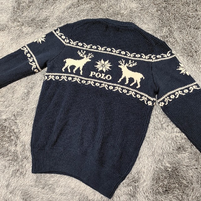 POLO RALPH LAUREN(ポロラルフローレン)のタグ付き　ポロラルフローレン　セーター　ニット　トナカイ　ボーイL　160 レディースのトップス(ニット/セーター)の商品写真