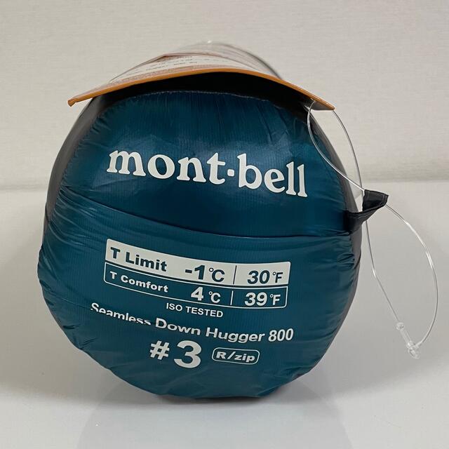 mont bell(モンベル)の新品モンベル寝袋　シームレスダウンハガー800#3BASM R zip スポーツ/アウトドアのアウトドア(寝袋/寝具)の商品写真