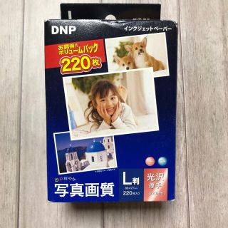 印画紙タイプ写真用紙  L判89×127mm 光沢 厚手 220枚 DNP(写真)