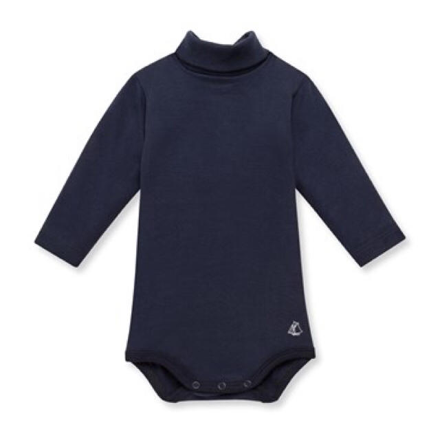 PETIT BATEAU(プチバトー)の売約済み☆プチバトー 24M 裏起毛タートルネック長袖ボディ ネイビー キッズ/ベビー/マタニティのベビー服(~85cm)(シャツ/カットソー)の商品写真