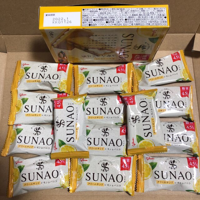 グリコ(グリコ)のSUNAO☆クリームサンド　14個 食品/飲料/酒の食品(菓子/デザート)の商品写真