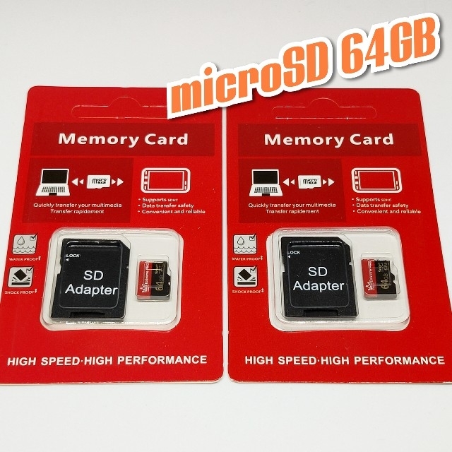 マイクロSDカード 64GB 2枚 microSD class10 EPRB | energysource.com.br