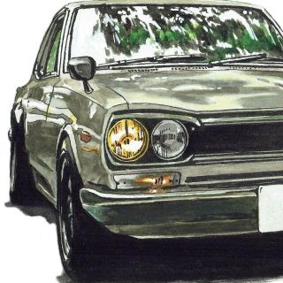 NC-734 GT-R/RS SS限定版画 直筆サイン額装●作家 平右ヱ門