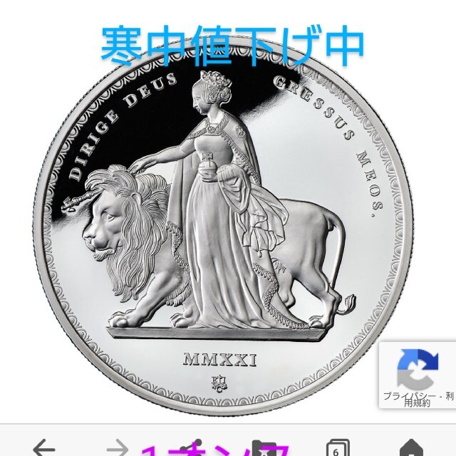 ⭐ 東インド会社 2021年 ウナとライオン プルーフ銀貨 - その他