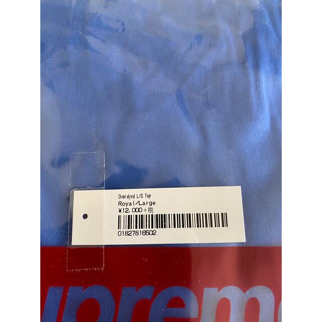 SUPREME Overdyed L/S Top Royal Large