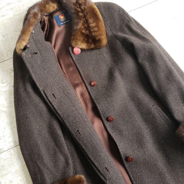 コロンボ ☆ カシミヤ100% ミンクファー付 ロングコート コロンボ ☆ カシミヤ100% ミンクファー付 ロングコート