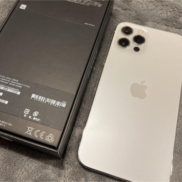 Apple(アップル)のiPhone12Pro 256GB SIMフリー シルバー スマホ/家電/カメラのスマートフォン/携帯電話(スマートフォン本体)の商品写真