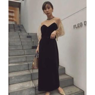 アメリヴィンテージ(Ameri VINTAGE)の【訳あり】Ameri vintage TULLE TIGHT DRESS(ひざ丈ワンピース)