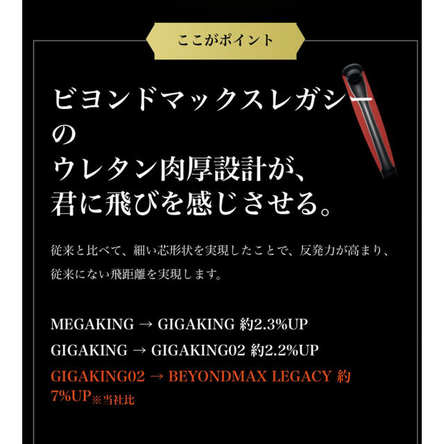 【83cm】ビヨンドマックス　レガシー　ミドルバランスポイント2打球部新素材