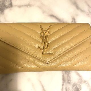 サンローラン(Saint Laurent)のイヴ・サンローラン　長財布　ベージュ(財布)