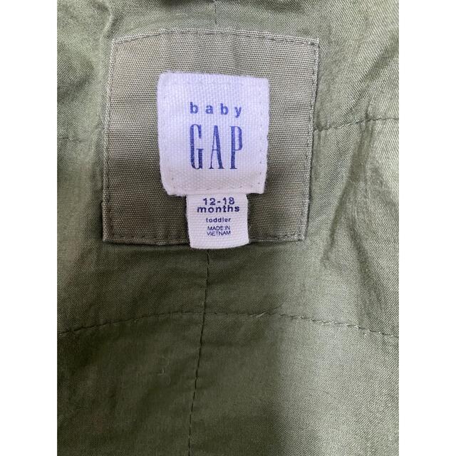 babyGAP(ベビーギャップ)のbabyGAP 冬用アウター　モッズコート　カーキ　80サイズ　12-18ヶ月 キッズ/ベビー/マタニティのベビー服(~85cm)(ジャケット/コート)の商品写真