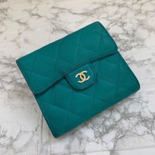 シャネル カメリア 財布(レディース)(グリーン・カーキ/緑色系)の