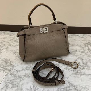 フェンディ(FENDI)のFENDI フェンディ ミニピーカブー  パイソン セレリア(ショルダーバッグ)