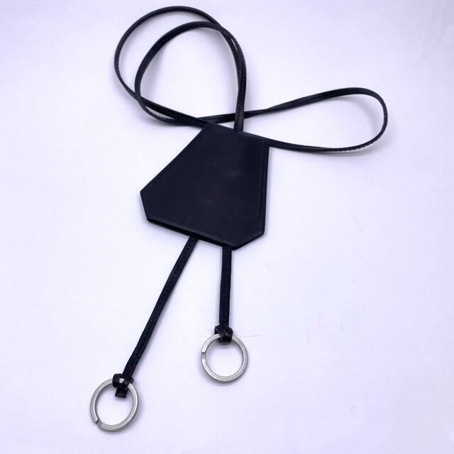 HERMES ブラック黒 クロシェット ネックレス チャーム キーホルダー HERMES ブラック黒 クロシェット ネックレス チャーム キーホルダー