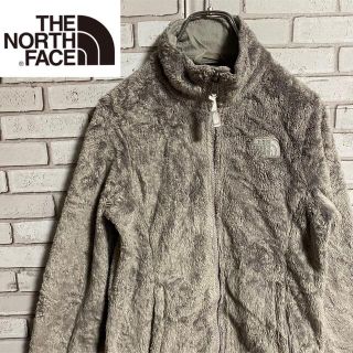 ザノースフェイス(THE NORTH FACE)の90s 古着 ノースフェイス ボア フリースジャケット 刺繍ロゴ グレー(ブルゾン)