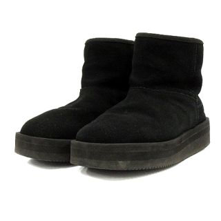 スイコック(suicoke)のスイコック suicoke ムートンブーツ ショートブーツ 24cm 黒(ブーツ)