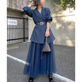 アメリヴィンテージ(Ameri VINTAGE)のAMERI TRINITY JAKETTO TULLE DRESS(ロングドレス)