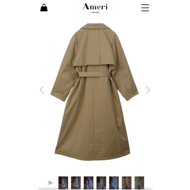 【AMERI】2021年秋冬THINDOWN TRENCH COAT