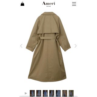 ameri vintage TRENCH LIKE MIDI COAT ライム