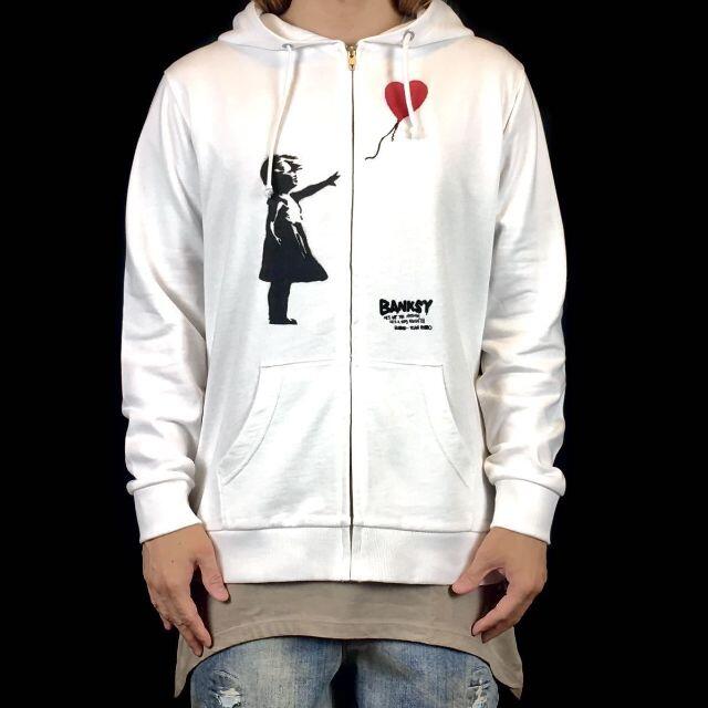 【プリント パーカー】新品 BANKSY スケーター フーディー ファッション