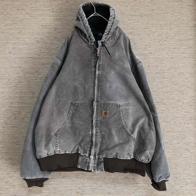 国産得価 carhartt - メキシコ製アクティブジャケット レザータグ こげ茶 ダック地@の通販 by 本日そろばん's shop|カーハートならラクマ 特価好評