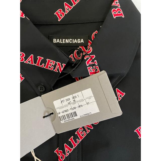 【新品】BALENCIAGAバレンシアガ オールオーバー ロゴプリント シャツ