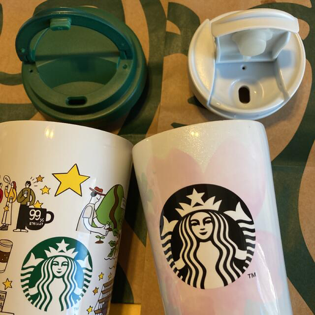 Starbucks Coffee(スターバックスコーヒー)のスターバックス　タンブラー　ペアで！　ハウスブレンドプレゼント！ インテリア/住まい/日用品のキッチン/食器(タンブラー)の商品写真