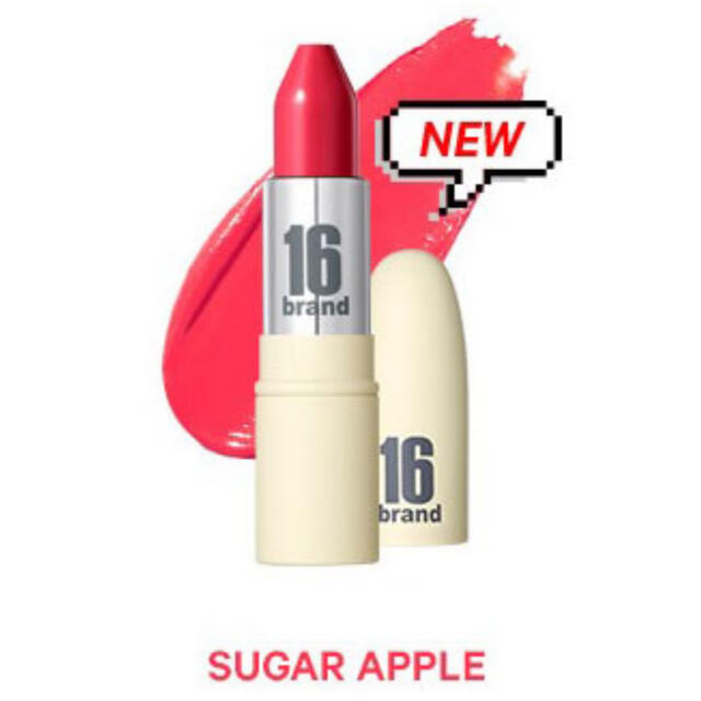 16brand RU16 LG06 SUGAR APPLE 口紅 コスメ/美容のベースメイク/化粧品(口紅)の商品写真