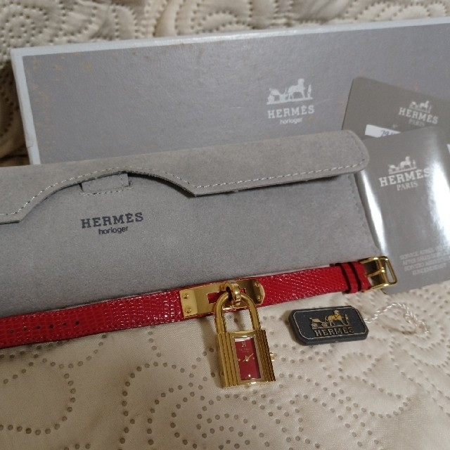 Hermes(エルメス)の最終お値下げ ☆HERMES エルメス ケリー 時計☆ レッド レディースのファッション小物(腕時計)の商品写真