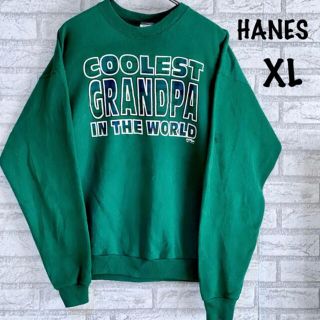 ヘインズ(Hanes)のHANES ヘインズ　緑　スウェット　XL   90年代　rym(スウェット)