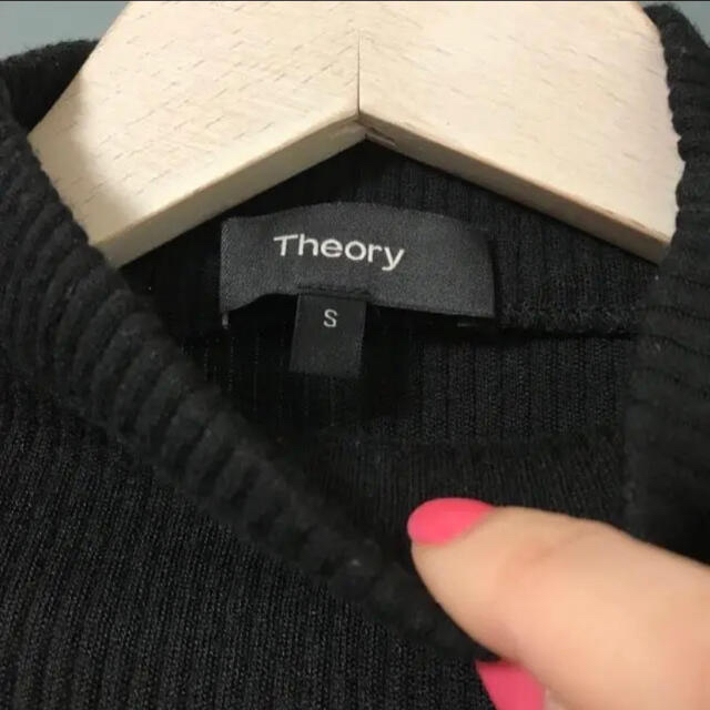 theory(セオリー)のtheory★ニットドレス薄手ワンピース★黒 レディースのワンピース(ロングワンピース/マキシワンピース)の商品写真