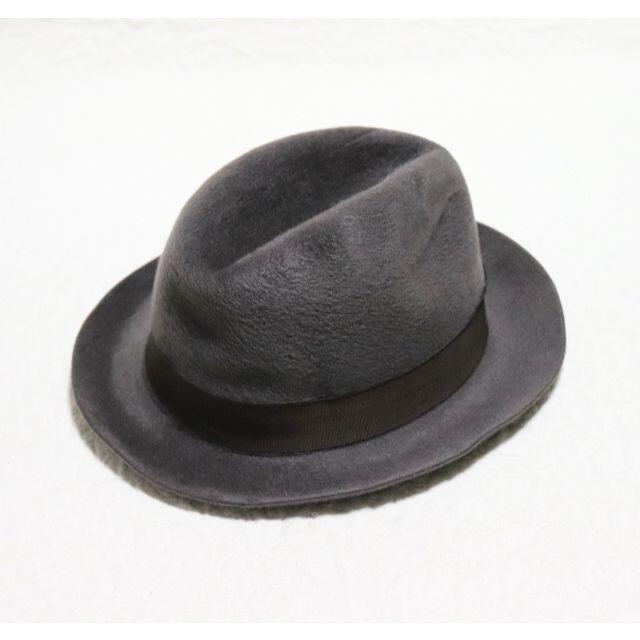 ボルサリーノ borsalino グアナコ ワイド フェルトハット 57 こげ茶毛100%