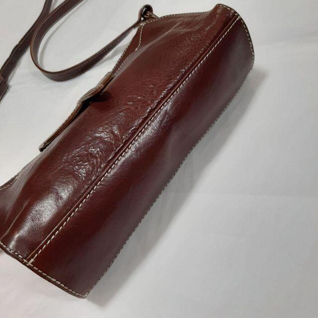 Dakota(ダコタ)のDakota　ダコタ　ショルダーバッグ　茶　ブラウン　レザー　革　ステッチ レディースのバッグ(ショルダーバッグ)の商品写真