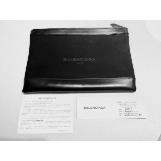 バレンシアガ(Balenciaga)の【BALENCIAGA】レザー&キャンパスポーチ　クラッチバック(セカンドバッグ/クラッチバッグ)