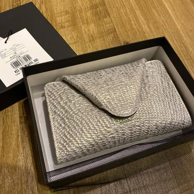 9日迄‼️ヒロコハヤシ ダマスコファスナー式三つ折り財布 シルバー