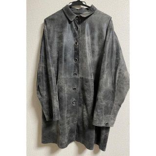 【新品・未使用】CRUSHED LEATHER COAT