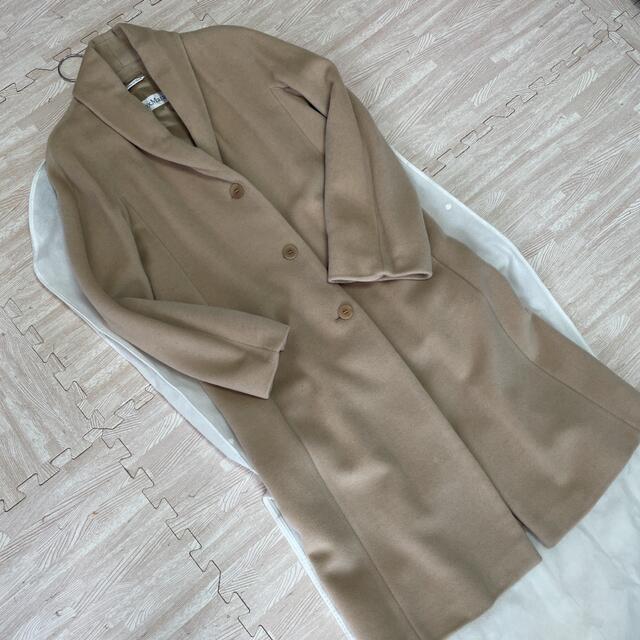 Max Mara(マックスマーラ)のMax Mara 白タグ　カシミア混　38 チェスターコート レディースのジャケット/アウター(チェスターコート)の商品写真