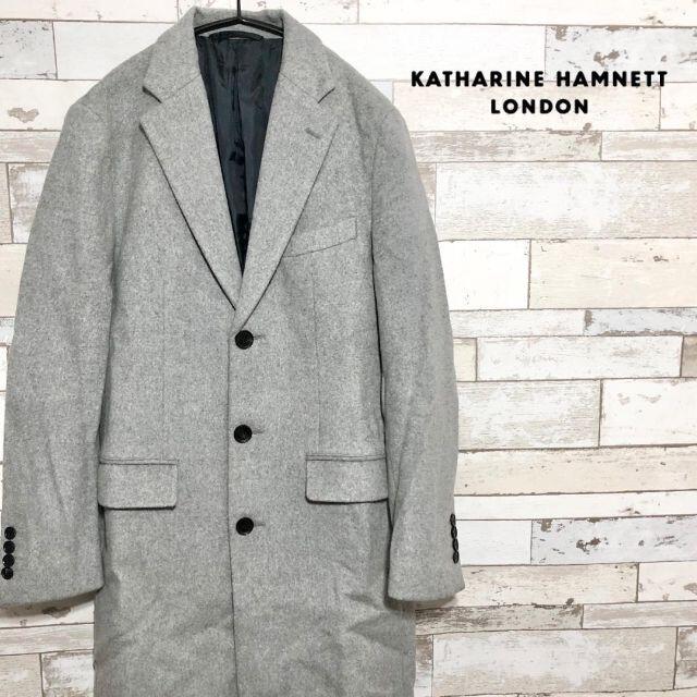 KATHARINE HAMNETT(キャサリンハムネット)のKATHARINE HAMNETT キャサリン アシメ デザイン パーカー メンズのジャケット/アウター(チェスターコート)の商品写真