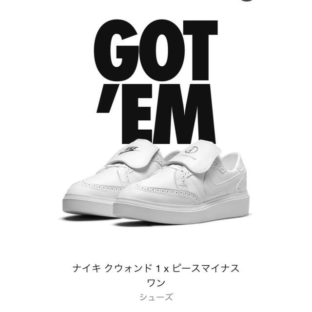 靴/シューズPEACEMINUSONE × Nike Kwondo1