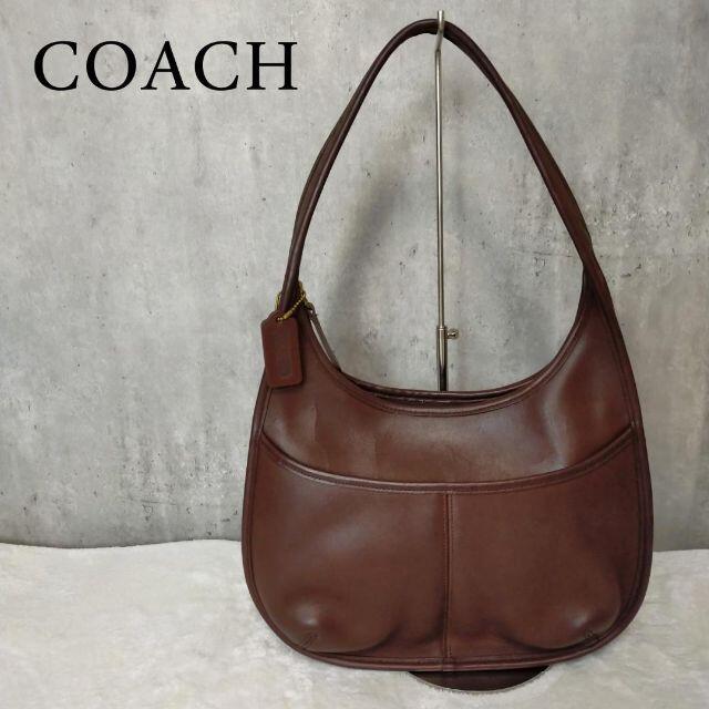 COACH - オールドコーチレザーショルダーバッグ ブラウンの通販 by ...